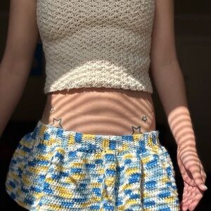 Multicolor Crochet Skirt